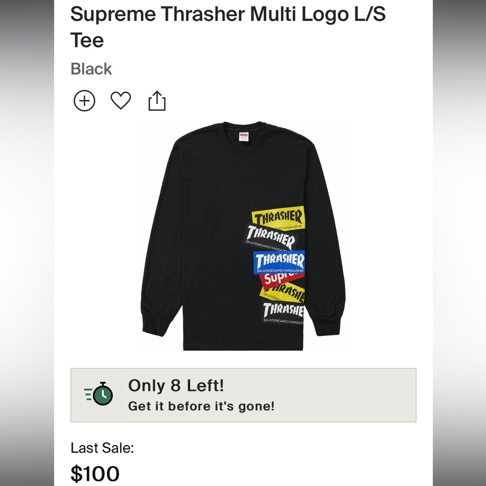 Supreme X Thrasher Colab Long Sleeve